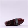 Wonders Sparkle Stud Band Wedge Shoe - Burgundy Patent